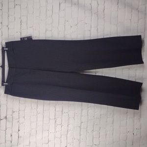 Rafaella Modern Fit Dress Pants  Stretch 10 Stripe Black Ivory